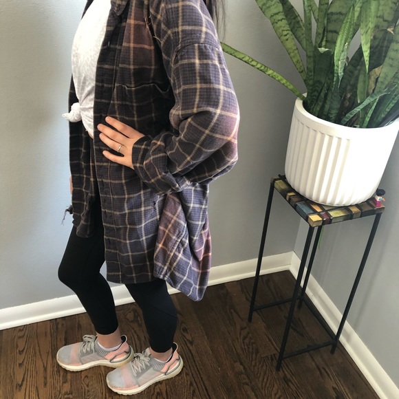 FLASHSALE-Eddie Bauer bleach dyed oversize flannel - Picture 2 of 4